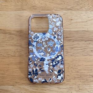 kate spade Floral Blue & White Clear iPhone Case